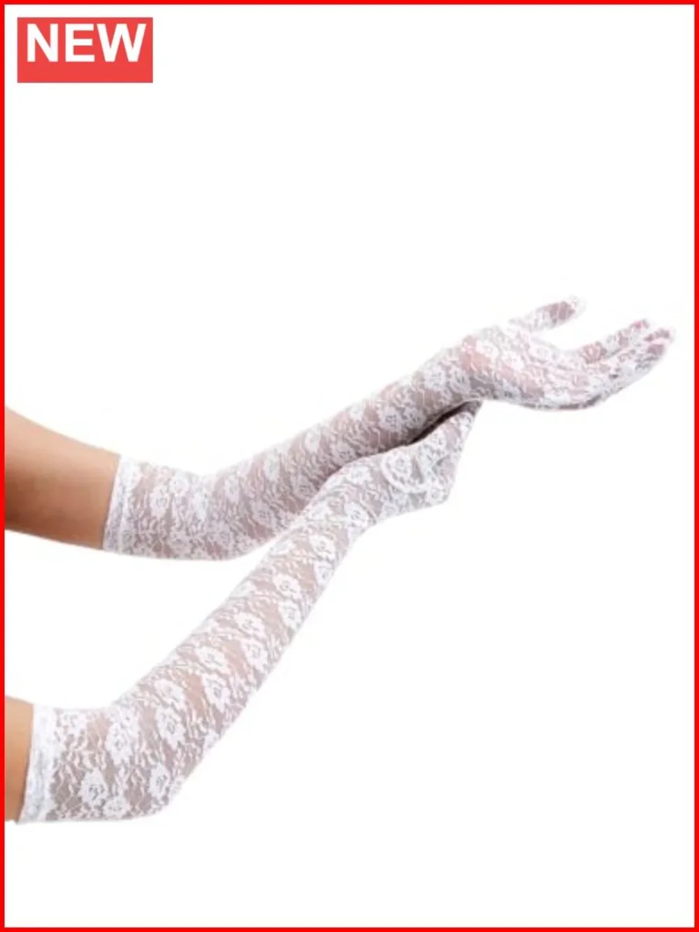 Long Lace Gloves for Formal Dress Opera Gloves Elbow Length Floral Lace